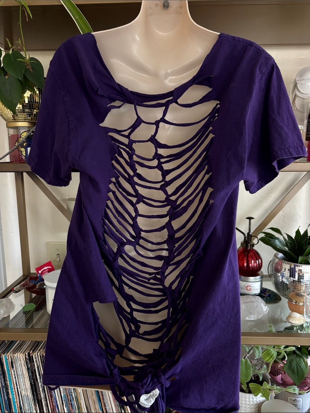 LSU Tigers Hand Braided Reworked Tee One of a kind